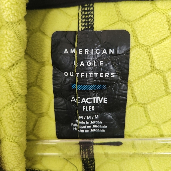 American Eagle Active Flex Fleece Lined Jacket Mens Size Medium Gray Zip Up - Picture 4 of 6